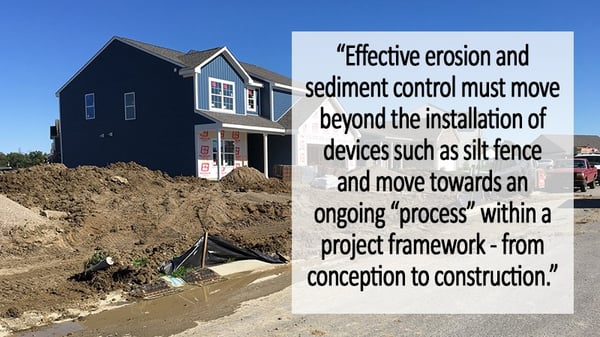 Construction erosion sediment control process