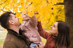 family fall landscape