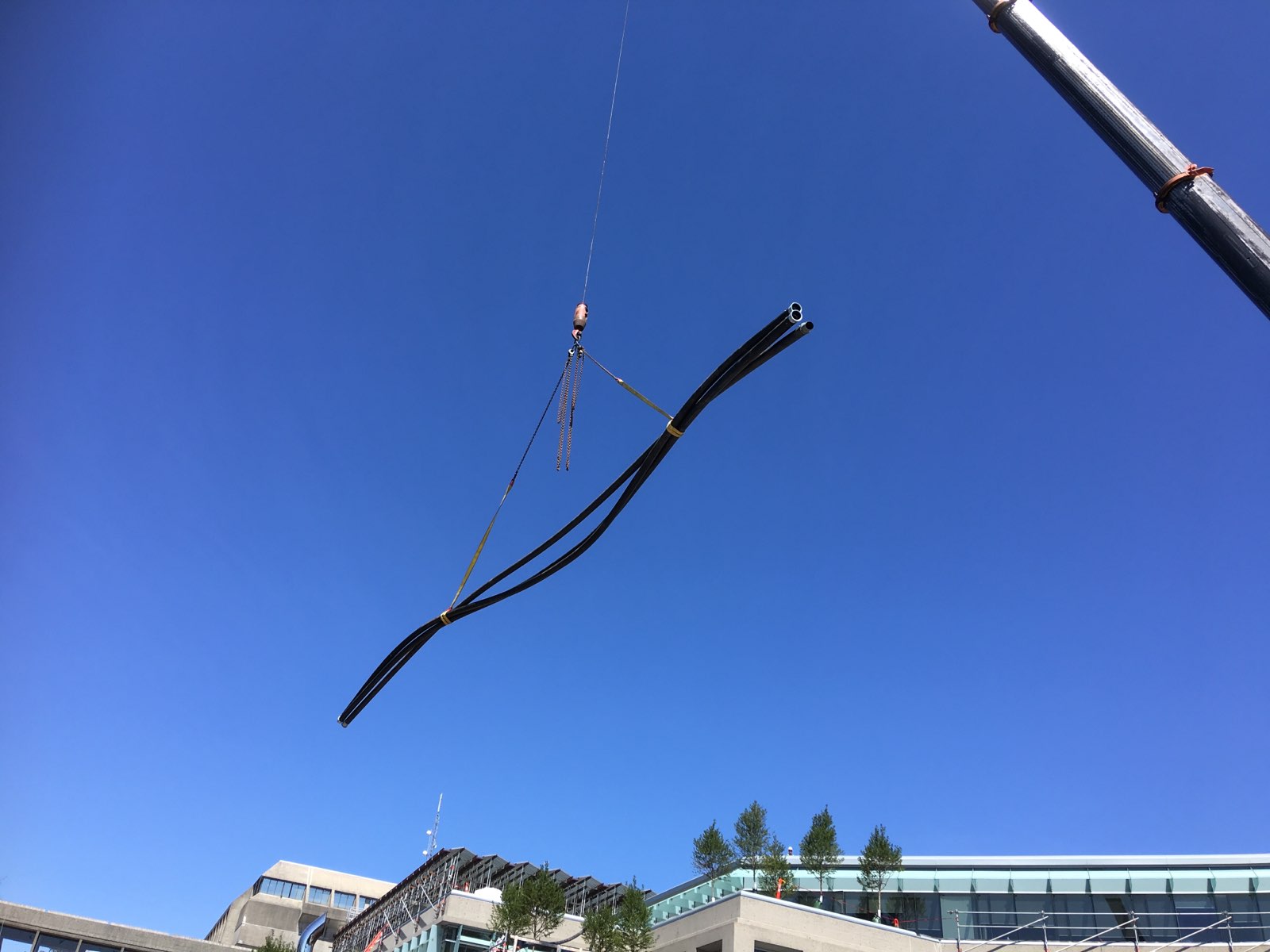 Soil blown into rooftop podiums at SFU
