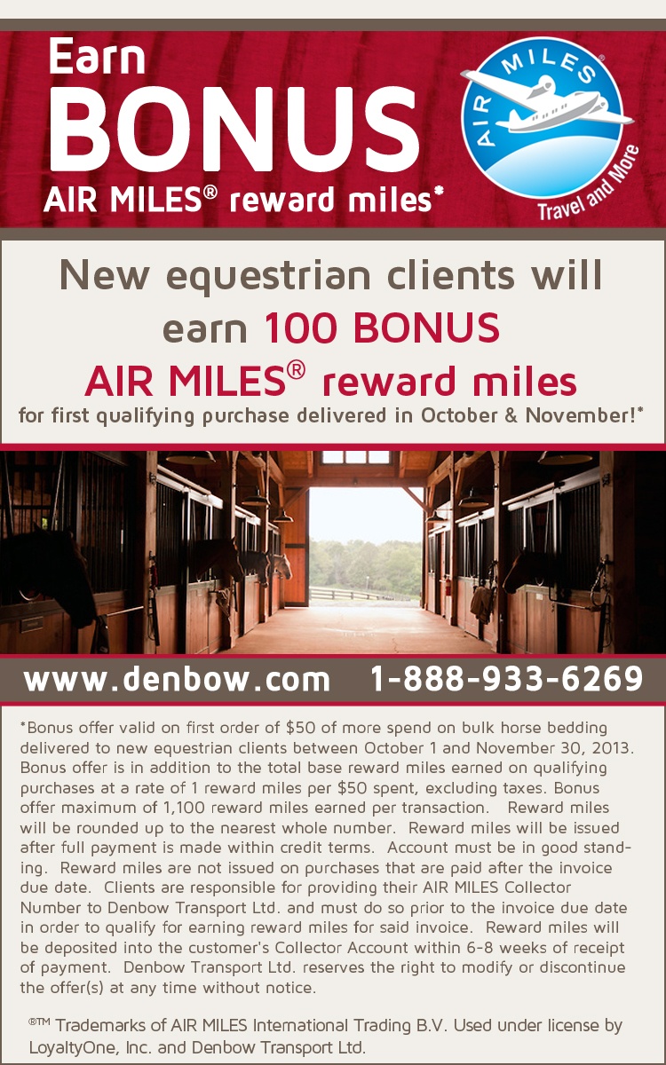 Equestrian Air Miles BONUS