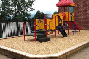 Playground Wood Chips - Green Ground Cover